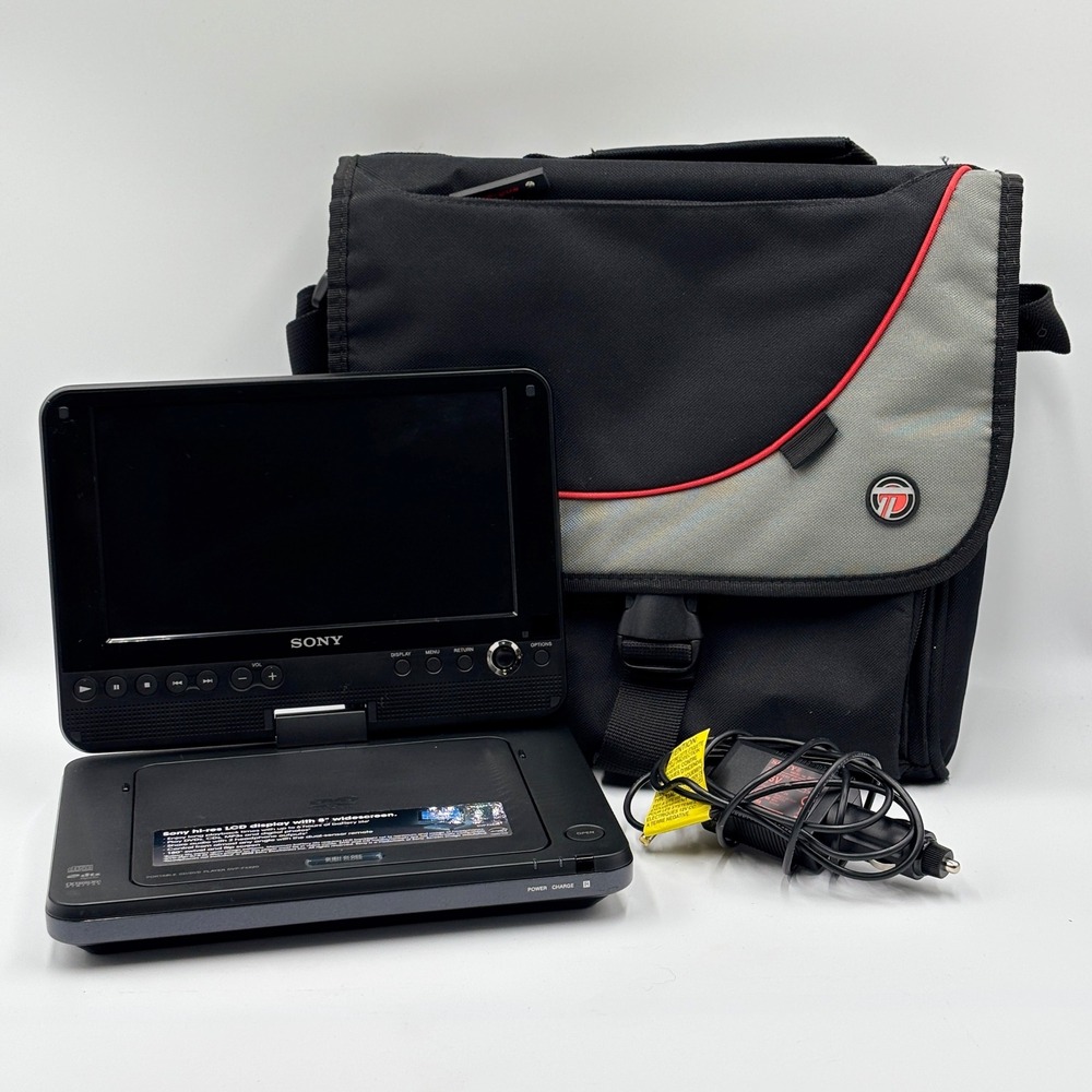 Sony DVP-FX820 Portable DVD Player 8 Inch Widescreen Black with Car Adapter Bag